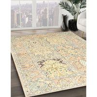 Traditional Golden Blonde Gold Animal Rug, tr1027