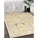 Machine Washable Traditional Gold Rug in a Family Room, wshtr1027