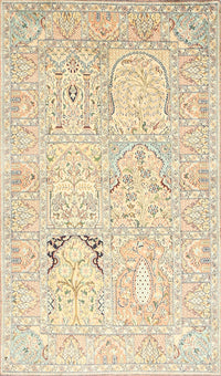 Machine Washable Traditional Gold Rug, wshtr1027