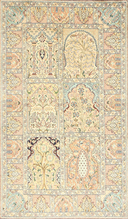 Machine Washable Traditional Gold Rug, wshtr1027
