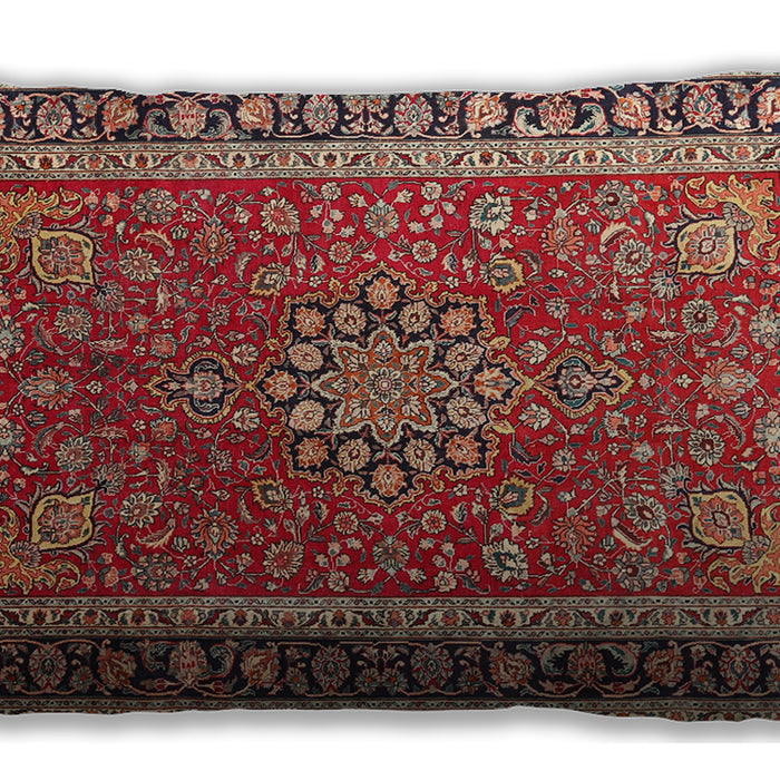 Traditional Classic Rectangular Tomato Red Lumbar Throw Pillow, 13 inch by 19 inch, lbtr1029