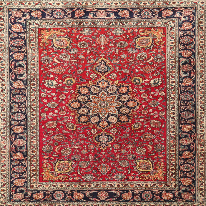 Square Traditional Red Medallion Rug, tr1029