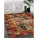 Traditional Saffron Red Persian Rug in Family Room, tr102