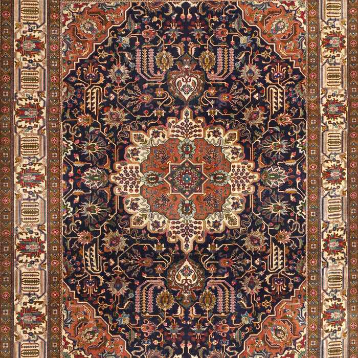 Machine Washable Traditional Peru Brown Rug, wshtr1030