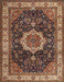 Traditional Brown Medallion Rug, tr1030