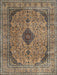 Traditional Sand Brown Medallion Rug, tr1031