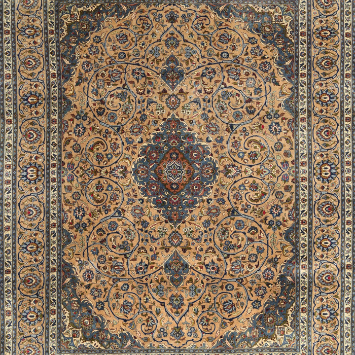Traditional Sand Brown Medallion Rug, tr1031