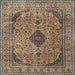 Square Traditional Sand Brown Medallion Rug, tr1031