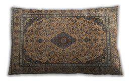 Traditional Classic Rectangular Brown Sand Brown Lumbar Throw Pillow, 13 inch by 19 inch, lbtr1031