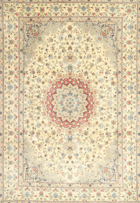 Machine Washable Traditional Gold Rug, wshtr1032