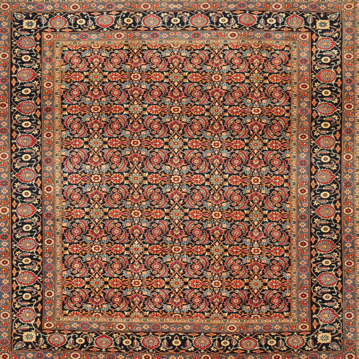 Square Traditional Brown Persian Rug, tr1033