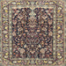 Square Traditional Light French Beige Brown Persian Rug, tr1034