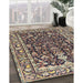 Traditional Light French Beige Brown Persian Rug in Family Room, tr1034