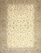 Machine Washable Traditional Khaki Gold Rug, wshtr1035