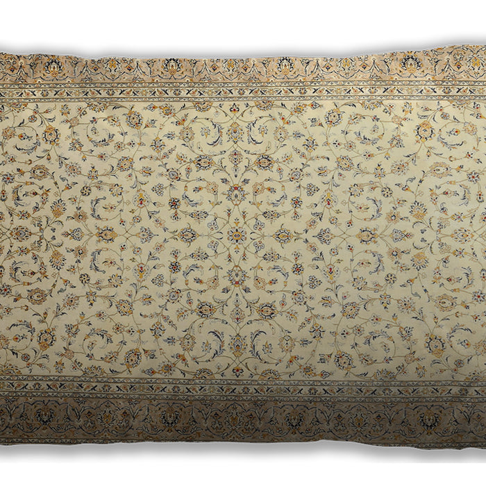 Traditional Classic Rectangular Khaki Gold Lumbar Throw Pillow, 13 inch by 19 inch, lbtr1035