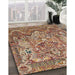 Traditional Dark Sienna Brown Animal Rug in Family Room, tr1036