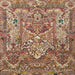 Square Traditional Dark Sienna Brown Animal Rug, tr1036