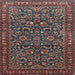 Square Traditional Army Brown Persian Rug, tr1037