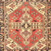 Square Traditional Mahogany Brown Persian Rug, tr1038