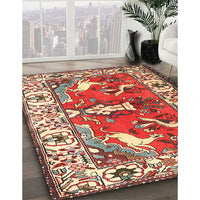 Traditional Red Animal Rug, tr1042