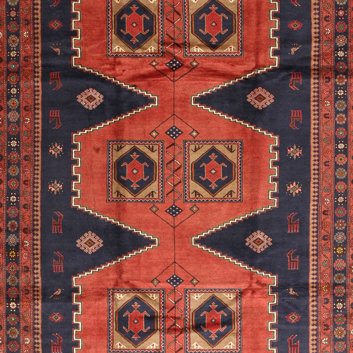 Machine Washable Traditional Chestnut Brown Rug, wshtr1043