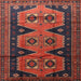 Square Traditional Chestnut Brown Persian Rug, tr1043