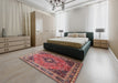 Machine Washable Traditional Light Copper Gold Rug in a Bedroom, wshtr1044