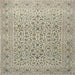 Square Traditional Khaki Gold Persian Rug, tr1045