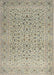 Machine Washable Traditional Khaki Gold Rug, wshtr1045