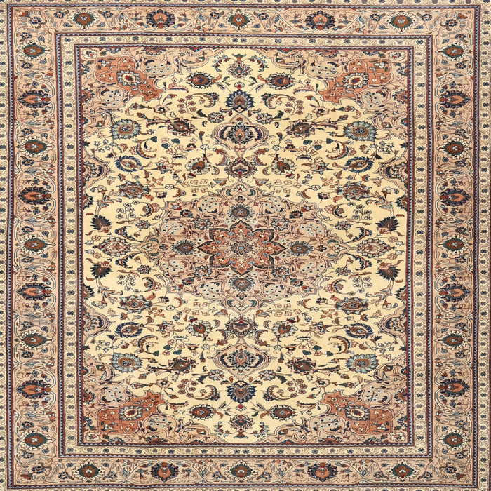 Square Traditional Sienna Brown Persian Rug, tr1046