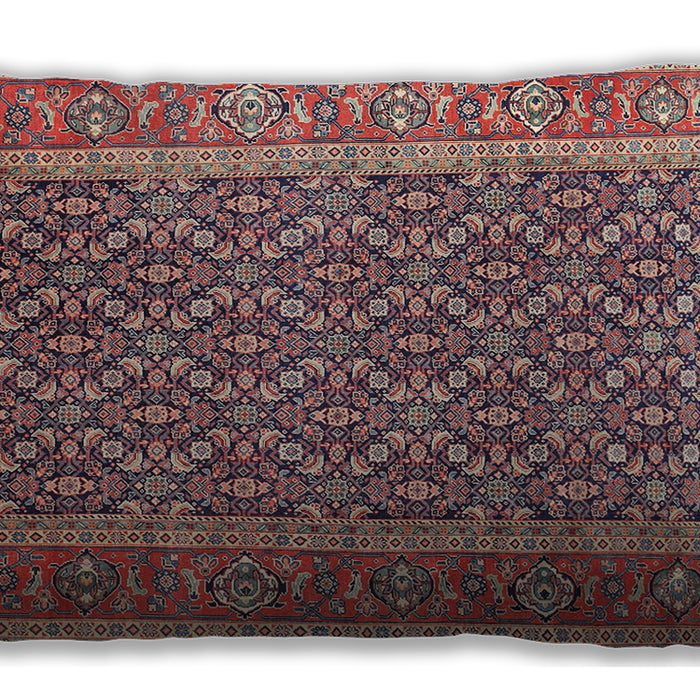 Traditional Classic Rectangular Brown Red Lumbar Throw Pillow, 13 inch by 19 inch, lbtr1047