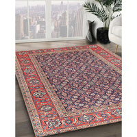 Traditional Brown Red Persian Rug, tr1047