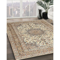 Traditional Brown Medallion Rug, tr1049