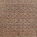 Square Traditional Dark Sienna Brown Persian Rug, tr104