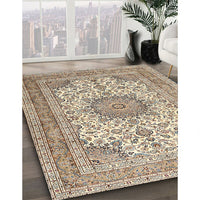 Traditional Brown Medallion Rug, tr1050