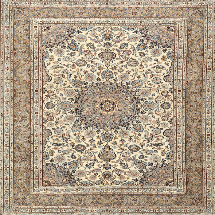 Round Machine Washable Traditional Brown Rug, wshtr1051