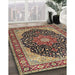 Machine Washable Traditional Brown Green Rug in a Family Room, wshtr1052