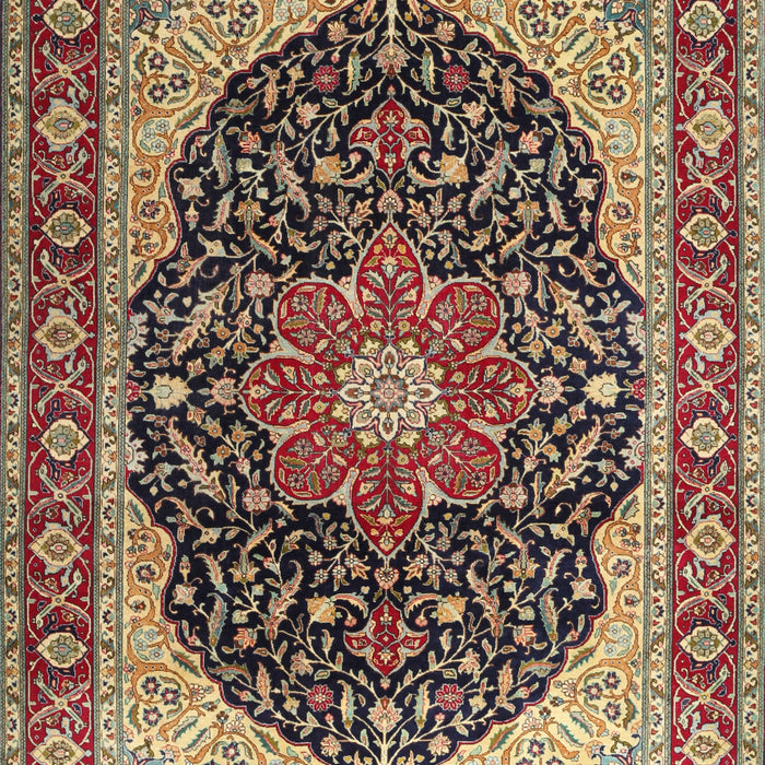 Traditional Brownish Green Medallion Rug, tr1052