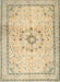 Traditional Brown Gold Medallion Rug, tr1054