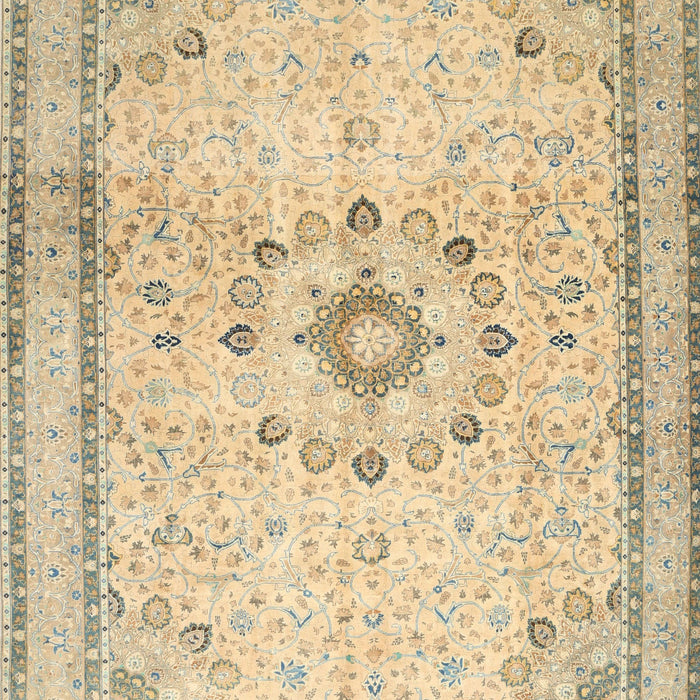 Traditional Brown Gold Medallion Rug, tr1054