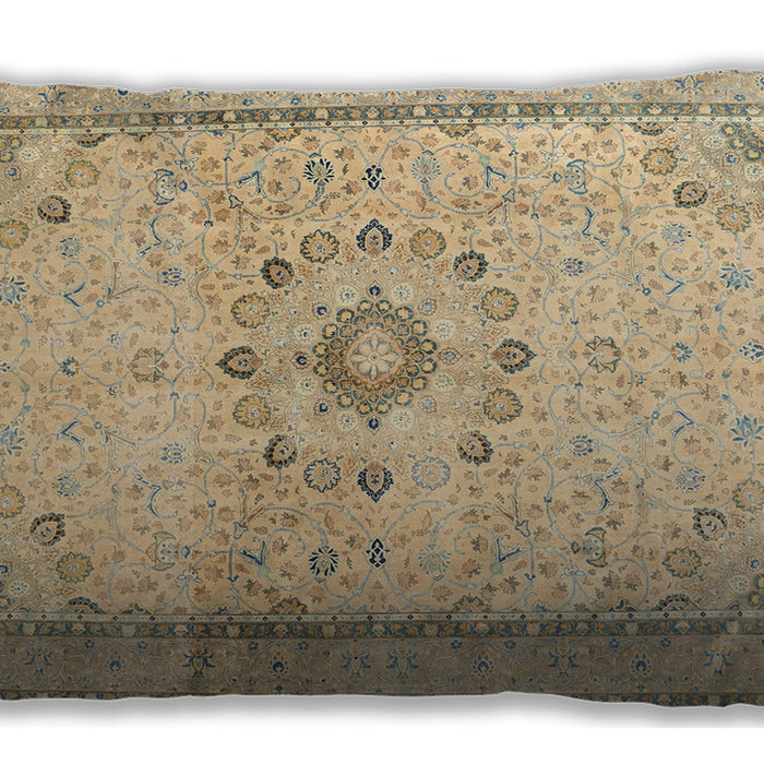 Traditional Classic Rectangular Brown Gold Lumbar Throw Pillow, 13 inch by 19 inch, lbtr1054