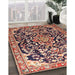 Traditional Red Medallion Rug in Family Room, tr1055