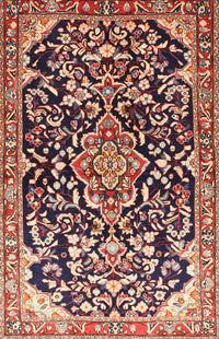 Machine Washable Traditional Vermilion Red Rug, wshtr1055