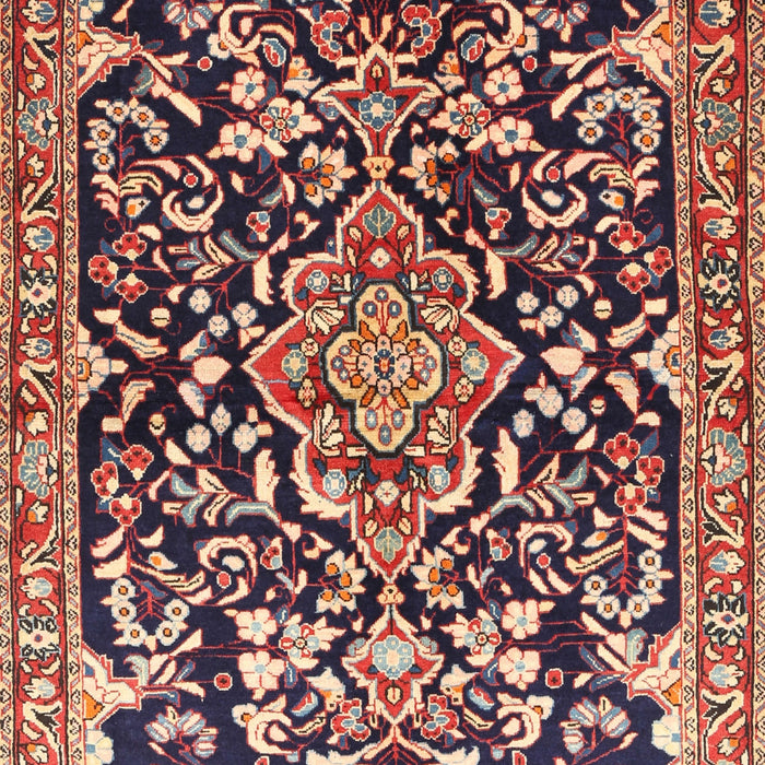 Machine Washable Traditional Vermilion Red Rug, wshtr1055