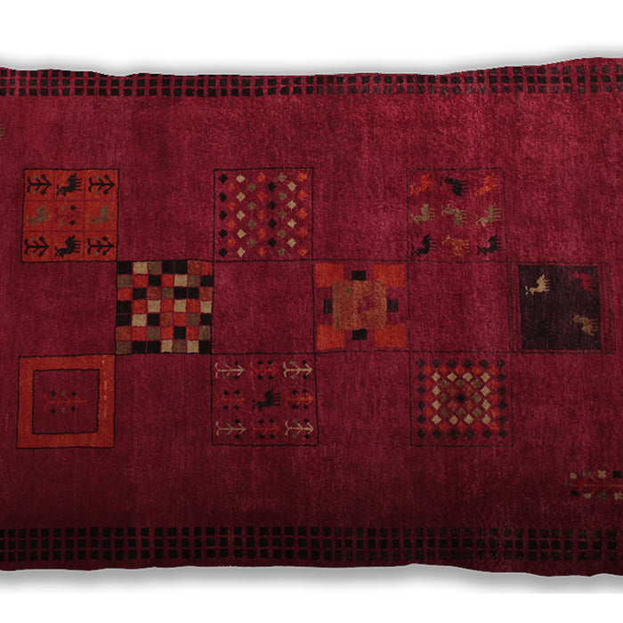 Traditional Classic Rectangular Red Lumbar Throw Pillow, 13 inch by 19 inch, lbtr1057