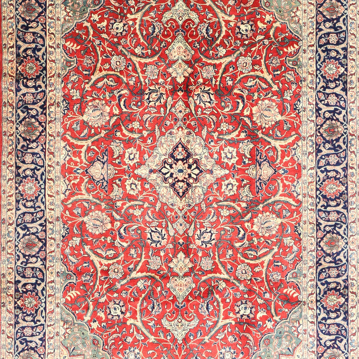 Traditional Brown Red Medallion Rug, tr1058