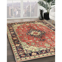 Traditional Saffron Red Persian Rug, tr1059