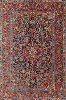 Machine Washable Traditional Saffron Red Rug, wshtr105