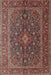 Traditional Saffron Red Medallion Rug, tr105