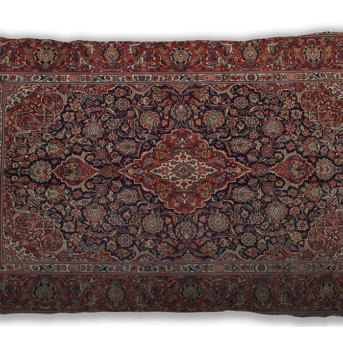 Traditional Classic Rectangular Saffron Red Lumbar Throw Pillow, 13 inch by 19 inch, lbtr105